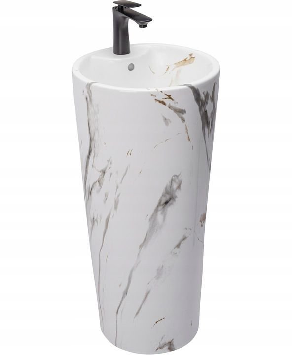 REA - Umywalka Ceramiczna Wolnostojąca BLANKA Marble Marmur Matt