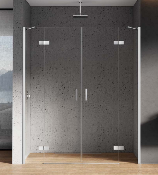 NEW TRENDY Drzwi prysznicowe wnękowe NEW RENOMA 210x195 D-0362A/D-0363A