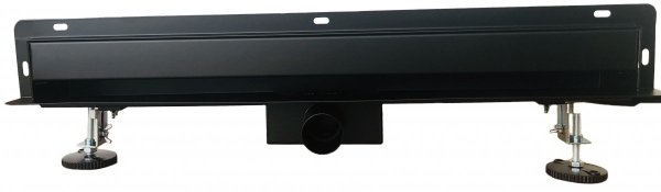 AQUALine - Odpływ liniowy ścienny czarny/black 2w1 pod płytkę Rozmiar 80cm S04BK800