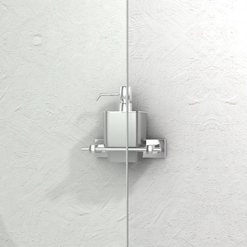 NEW TRENDY - Drzwi wnękowe prysznicowe AVEXA BLACK 90cm EXK-1548/49 