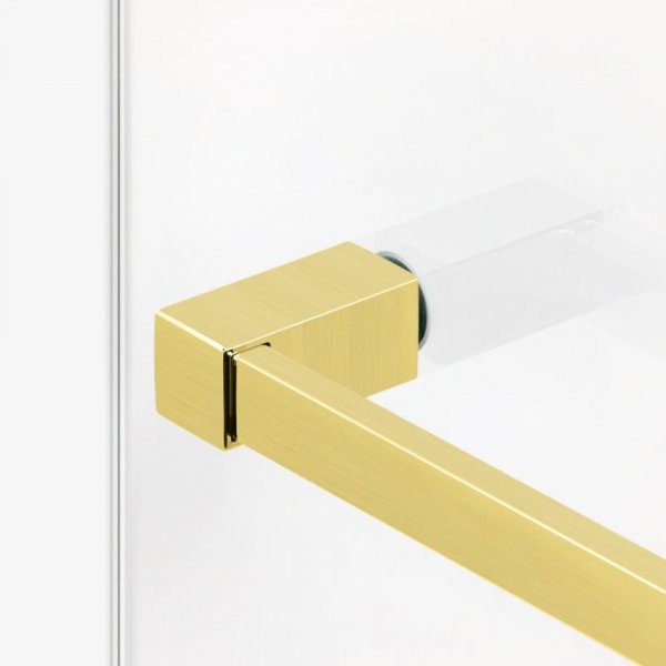 NEW TRENDY Kabina prysznicowa z uchwytem relingowym prawa AVEXA GOLD BRUSHED 90x110x200 EXK-3050