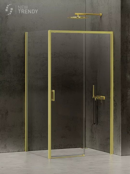 NEW TRENDY Kabina prysznicowa PRIME LIGHT GOLD drzwi przesuwne 130x70x200  D-0426A/D-0222B