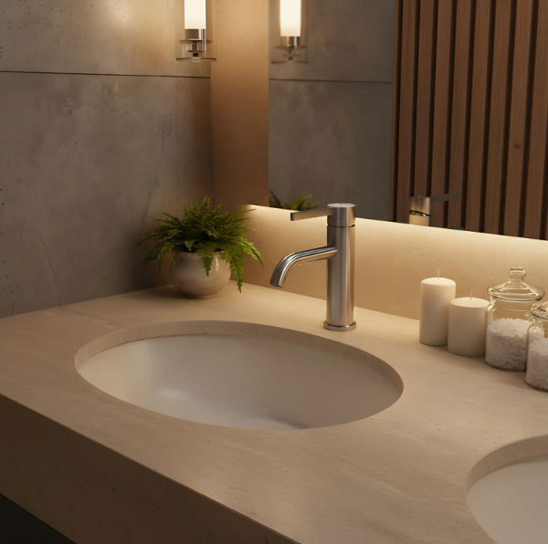 REA Bateria Umywalkowa Rea Foster nikiel szczotkowany niska