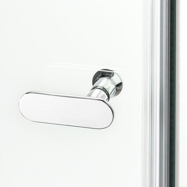 NEW TRENDY Kabina prysznicowa NEW SOLEO 1D prostokątna U 80x100x195 szkło czyste 6mm Active Shield 2.0 D-0140A/D-0089B