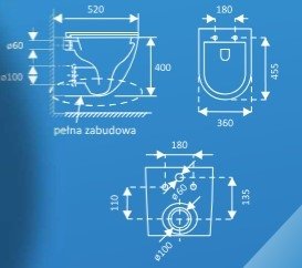 AQUAFORM - miska WC wisząca SOLLER FULLY SEALED z technologią STORM FLUSHING i deską duroplastową SLIM wolnoopadającą, kolor biały  AQ.301-131152