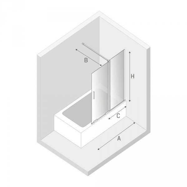 NEW TRENDY Parawan nawannowy przesuwny SMART 100x150 EXK-4096