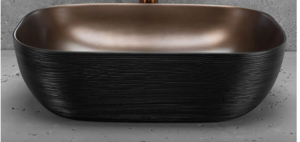REA - Umywalka nablatowa BELINDA  / Copper Brush / Black