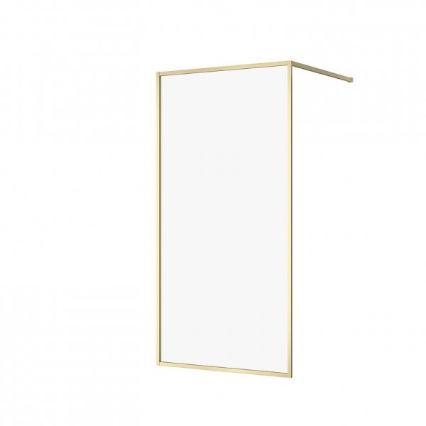 CERSANIT - Kabina prysznicowa walk-in LARGA złoty mat 100x200 szkło transparentne S164-073
