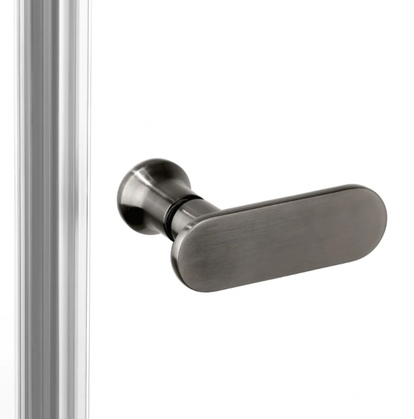 NEW TRENDY Kabina prysznicowa 90x90 New Soleo Gunmetal Brushed, Drzwi składane, podwójne K-2251