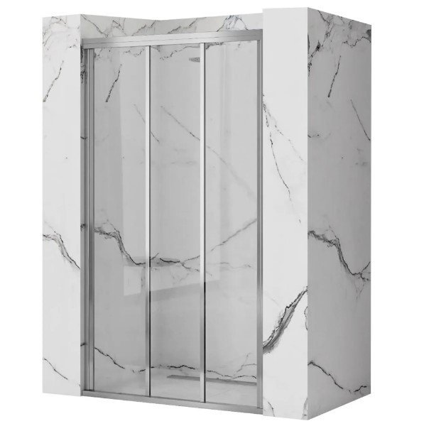 REA - Drzwi prysznicowe przesuwne ALEX Chrom  90cm