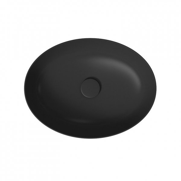 CERSANIT - Umywalka nablatowa LARGA elipsa antracyt mat (50x38)  K677-014