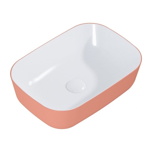 ELITA UMYWALKA NABLATOWA RENI BICOLOR WHITE HG / TERRA PINK MATT RE040460896100
