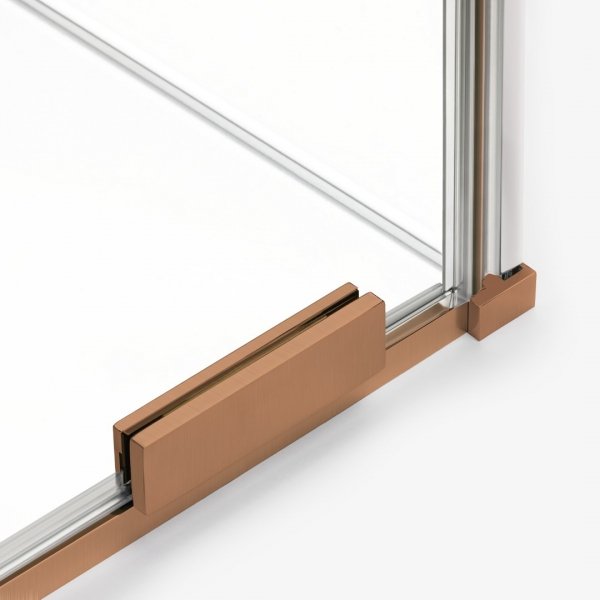 NEW TRENDY Kabina prysznicowa SMART COPPER BRUSHED 1D prostokątna U 110x100x200 szkło czyste 8mm Active Shield 2.0 EXK-7674