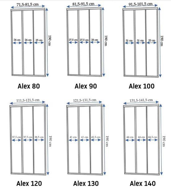 REA - Drzwi prysznicowe przesuwne ALEX 90cm