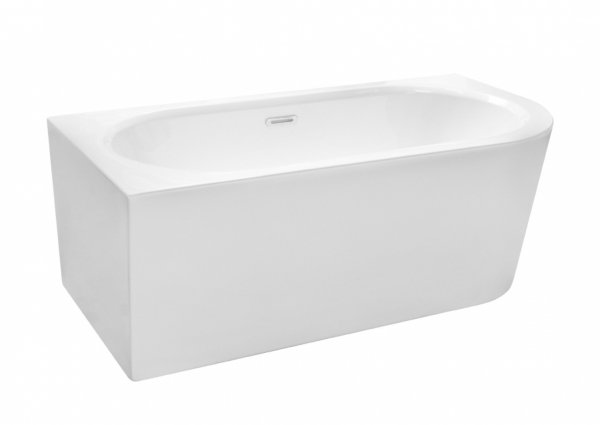 BESCO Wanna wolnostojąca Avita A-line 150x75 P + syfon klik-klak biały z przelewem slim #WAA-150APBS