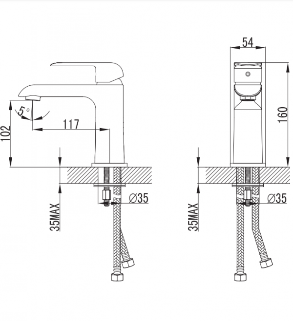 OMNIRES Bateria umywalkowa SACRAMENTO chrom/biały SC2310CRB