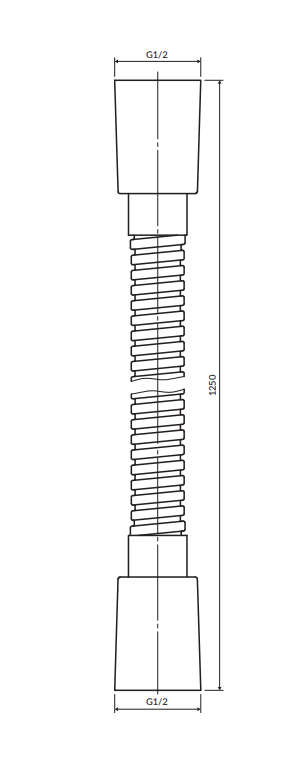 OMNIRES Wąż prysznicowy, 125 cm mosiądz szczotkowany 022-XBSB