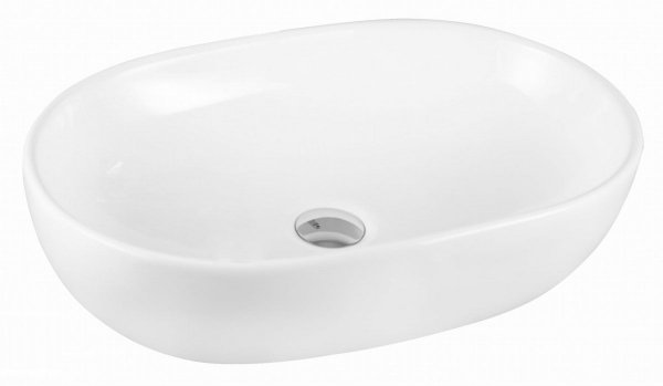 AQUAFORM - umywalka nablatowa CANTABRIA owalna 48x34 cm, kolor biały AQ.448-0181148