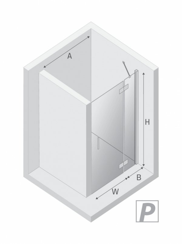 NEW TRENDY DRZWI WNĘKOWE NESTA CHROME, DRZWI POJEDYNCZE 120x200 1P D-0855A