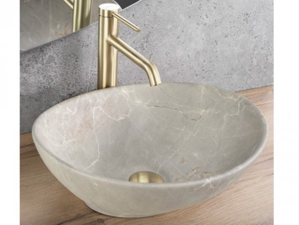 REA - Umywalka nablatowa SOFIA Beige Matt