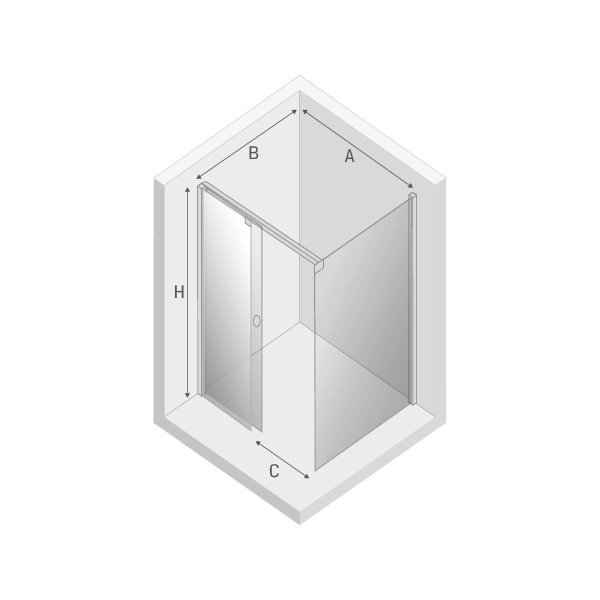 NEW TRENDY Kabina prysznicowa prostokątna drzwi przesuwne 140x80x200 szkło 8mm EXK-1049-48/EXK-1109
