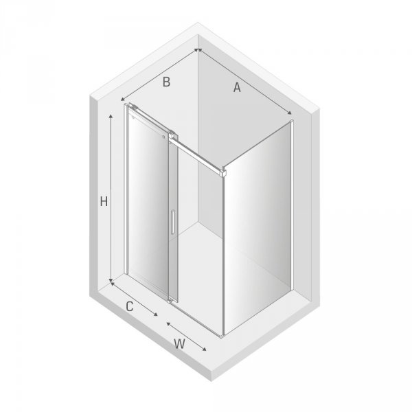 NEW TRENDY Kabina prysznicowa drzwi przesuwne SOFTI 120x80x200 EXK-3920