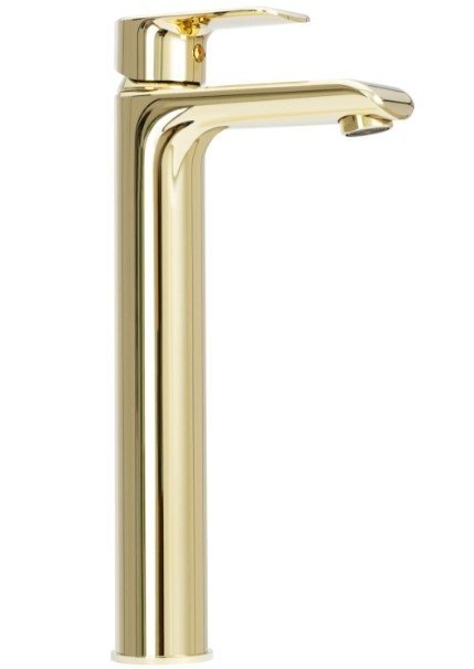 REA - Bateria umywalkowa BLOOM Gold Złota Wysoka