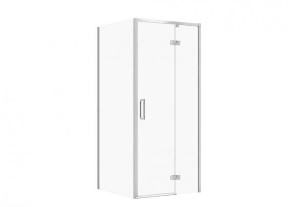 CERSANIT - Set B851 - Kabina kwadratowa LARGA na zawiasach 90x90X195  PRAWA  Chrom szkło transparentne  S601-216