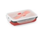 Lunchbox z łyżko-widelcem hermetyczny SLICK 640 ml (czerwony)