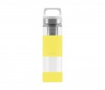 Termos szklany SIGG WMB z zaparzaczem HOT & COLD Glass 400 ml (Lemon)