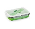 Lunchbox z łyżko-widelcem hermetyczny SLICK 640 ml (zielony)