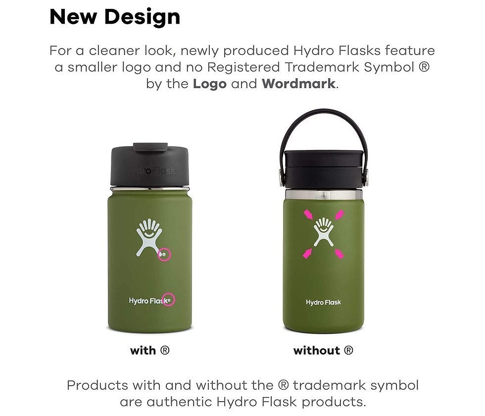 hydro flask logo bez R