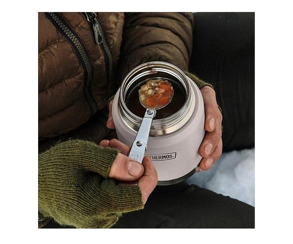 Termos na posiłek THERMOS Icon 470 ml ze składaną łyżką stalowy