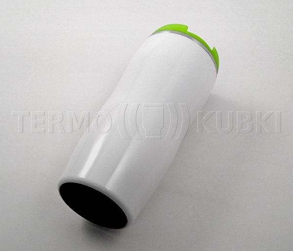 Kubek termiczny 350 ml LADY (biało-zielony)