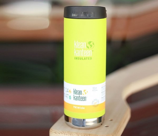 Kubek termiczny Klean Kanteen TKWide 473 ml Cafe Cap juicy pear limonkowy