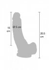 Dildo 8 inch with Balls Black