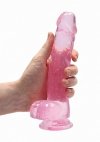 8 / 20 cm Realistic Dildo With Balls - Pink