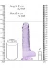 8 / 20 cm Realistic Dildo With Balls - Purple