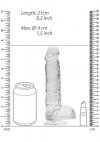 8 / 20 cm Realistic Dildo With Balls - Transparent
