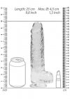 9 / 23 cm Realistic Dildo With Balls - Transparent