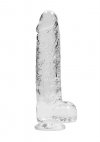 9 / 23 cm Realistic Dildo With Balls - Transparent