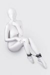 Anonymo anclecuffs, polyester, silver, 28.5 cm