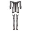 Stunning Suspender-bodystocking Rosa - black