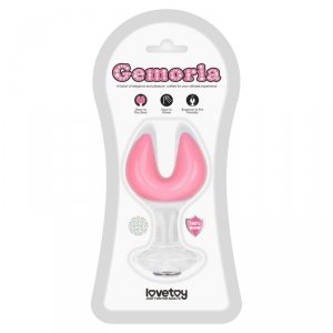 Gemoria Silicone Butt Plug - Dual Crescent  (Glow-In-The-Dark)