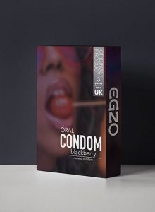 Prezerwatywy EGZO Oral condom BLACKBERRY 3pc