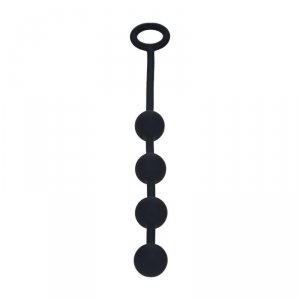 Round Silicone Anal Balls - S - 20mm - Black
