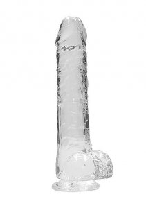 9 / 23 cm Realistic Dildo With Balls - Transparent