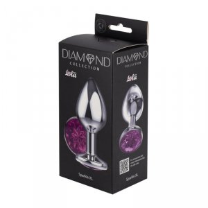 Enlarged Anal Plug Diamond Purple Sparkle XL