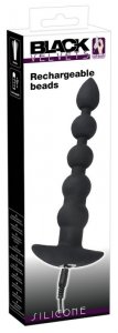 Koraliki analne silikonowe z wibracjami 21 cm Black Velvets