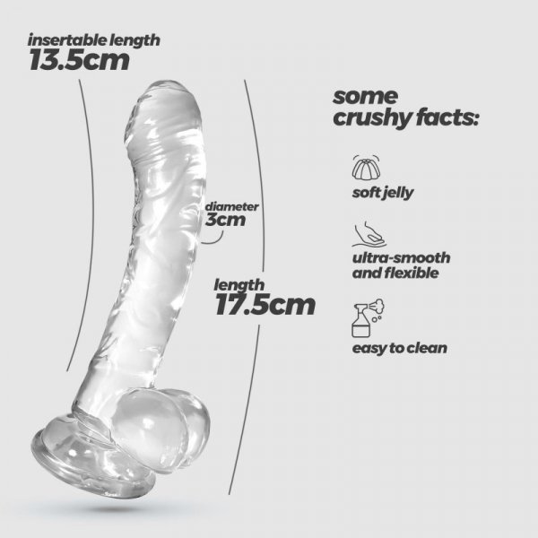 CRUSHIOUS HUDINI JELLY ANAL DILDO CLEAR